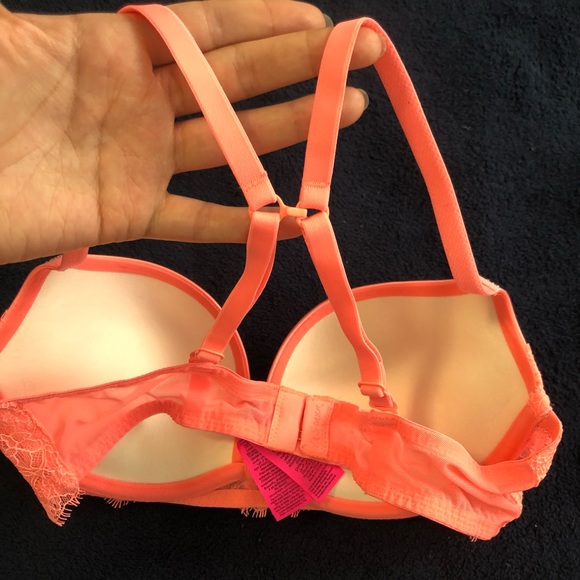 Coral Bra with crystals - Picture 3 of 6